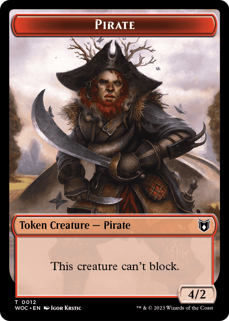 Pirate  [Wilds of Eldraine Commander Tokens] Foil