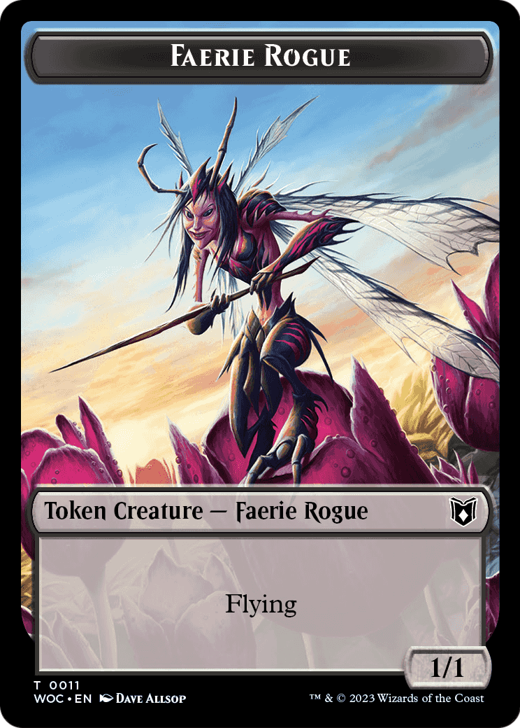 Faerie Rogue  [Wilds of Eldraine Commander Tokens] Foil