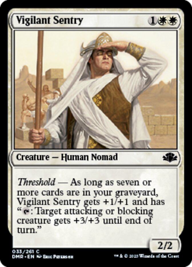 Vigilant Sentry [Dominaria Remastered] Foil