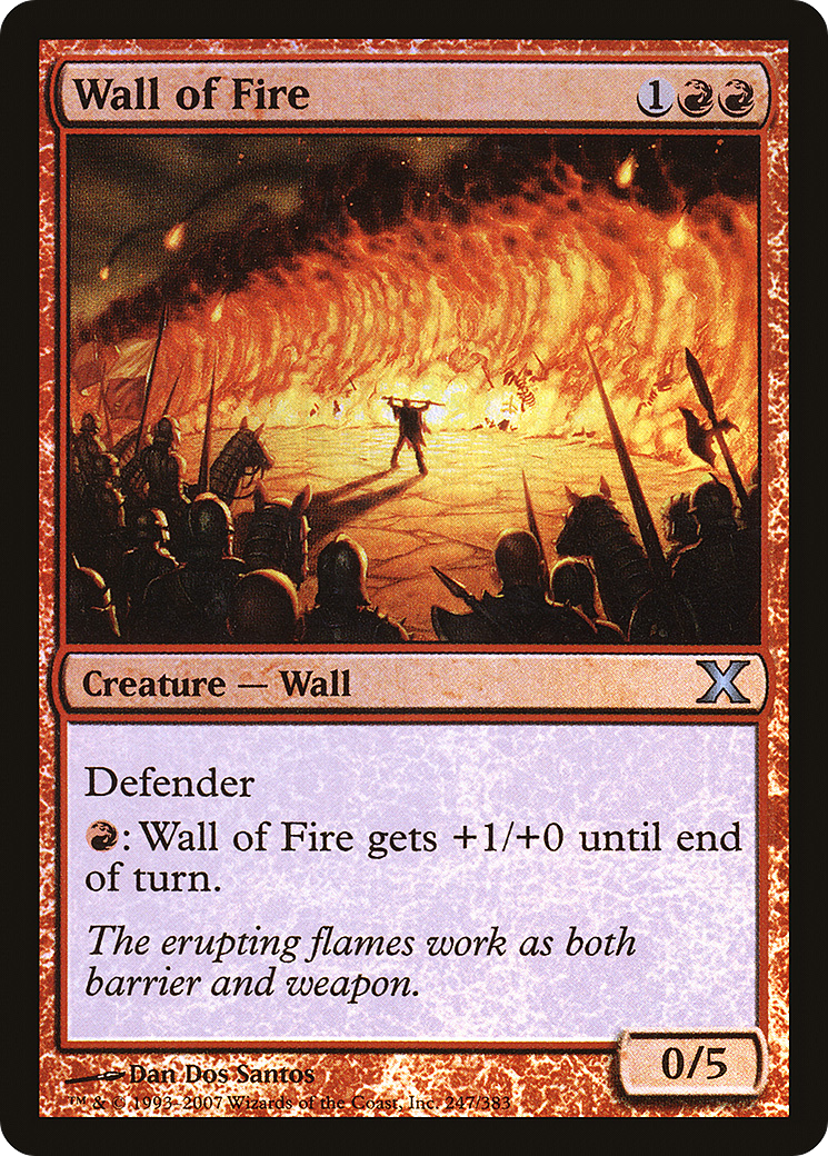 Wall of Fire  [Tenth Edition] Foil