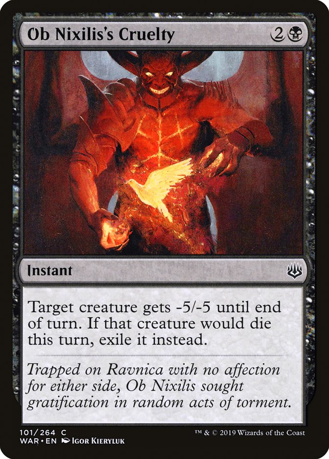Ob Nixilis's Cruelty [War of the Spark] Foil