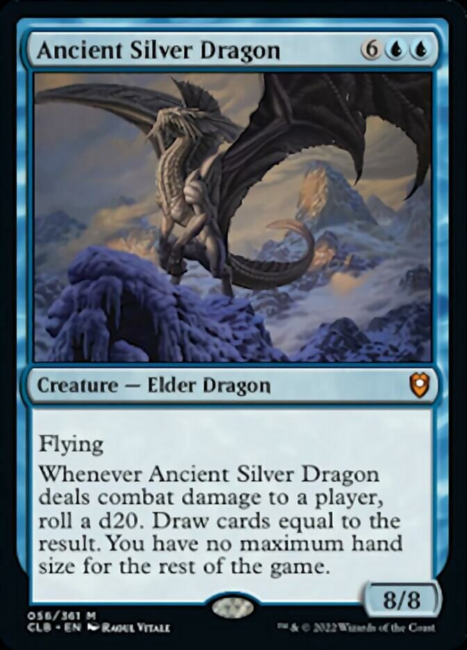 Ancient Silver Dragon [Commander Legends: Battle for Baldur's Gate] Foil