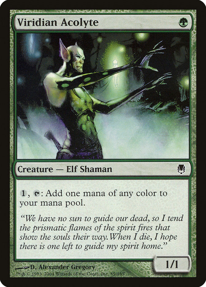 Viridian Acolyte [Darksteel] Foil