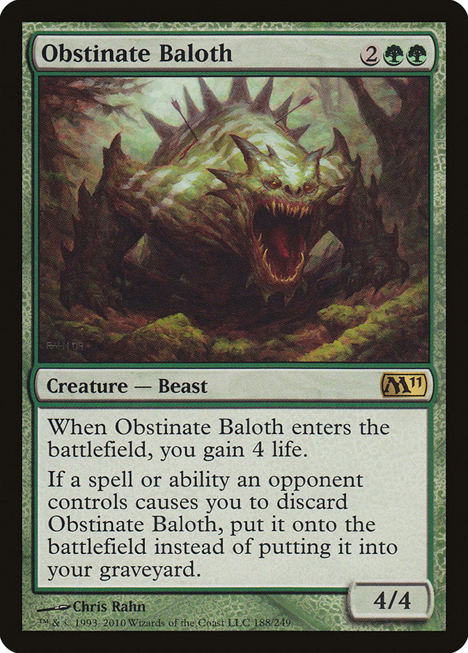 Obstinate Baloth [Magic 2011] Foil