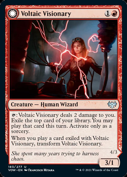Voltaic Visionary // Volt-Charged Berserker [Innistrad: Crimson Vow] Foil