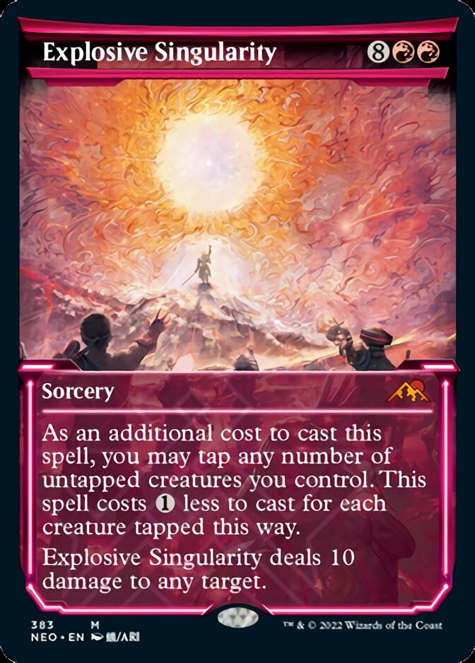 Explosive Singularity (Showcase Soft Glow) [Kamigawa: Neon Dynasty] Foil