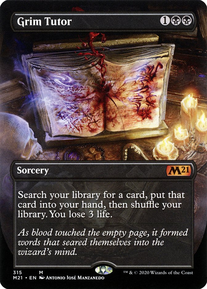 Grim Tutor (Borderless Alternate Art) [Core Set 2021] Foil