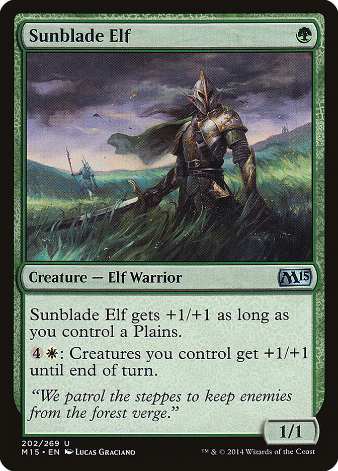 Sunblade Elf [Magic 2015] Foil