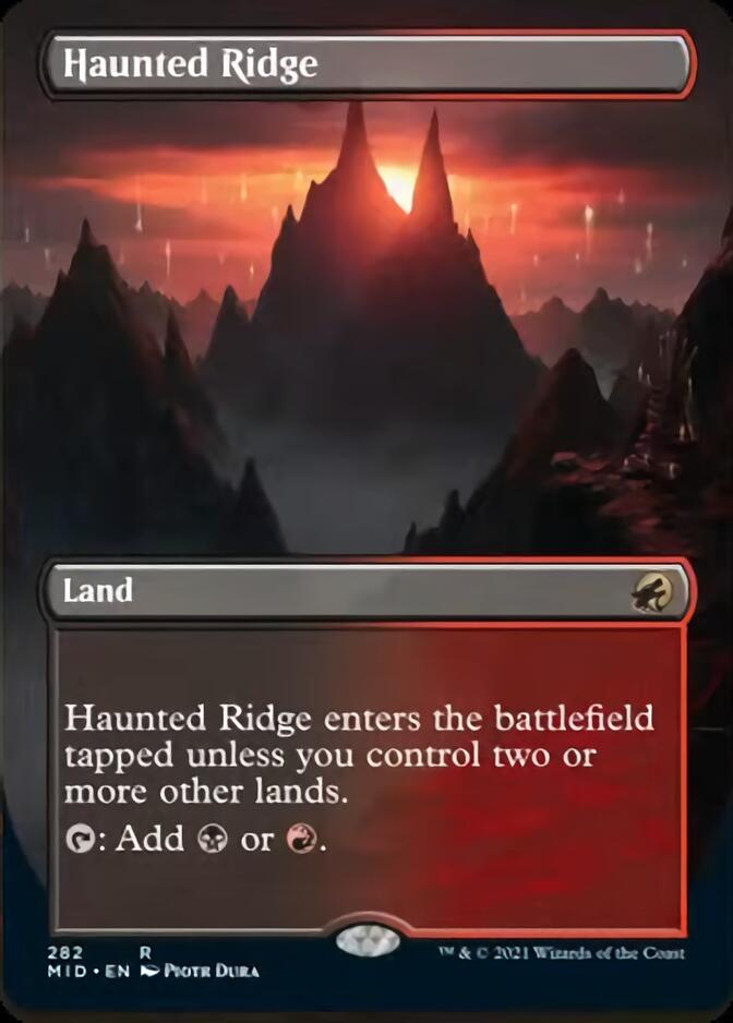 Haunted Ridge (Borderless Alternate Art) [Innistrad: Midnight Hunt] Foil
