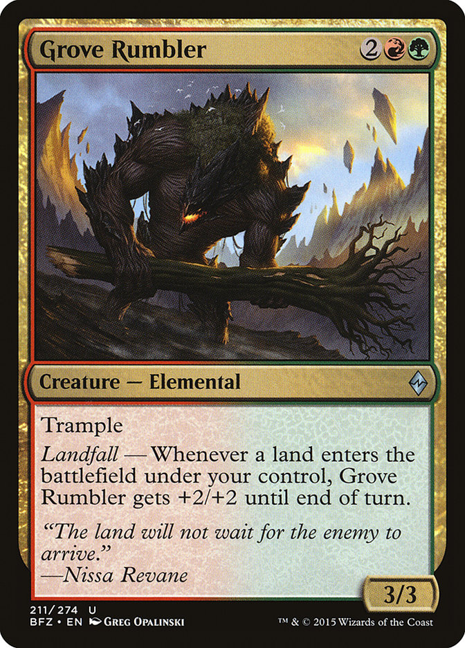 Grove Rumbler [Battle for Zendikar] Foil