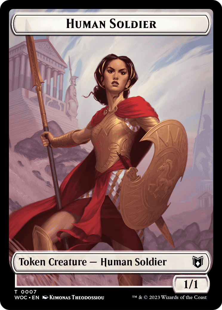 Human Soldier  [Wilds of Eldraine Commander Tokens] Foil