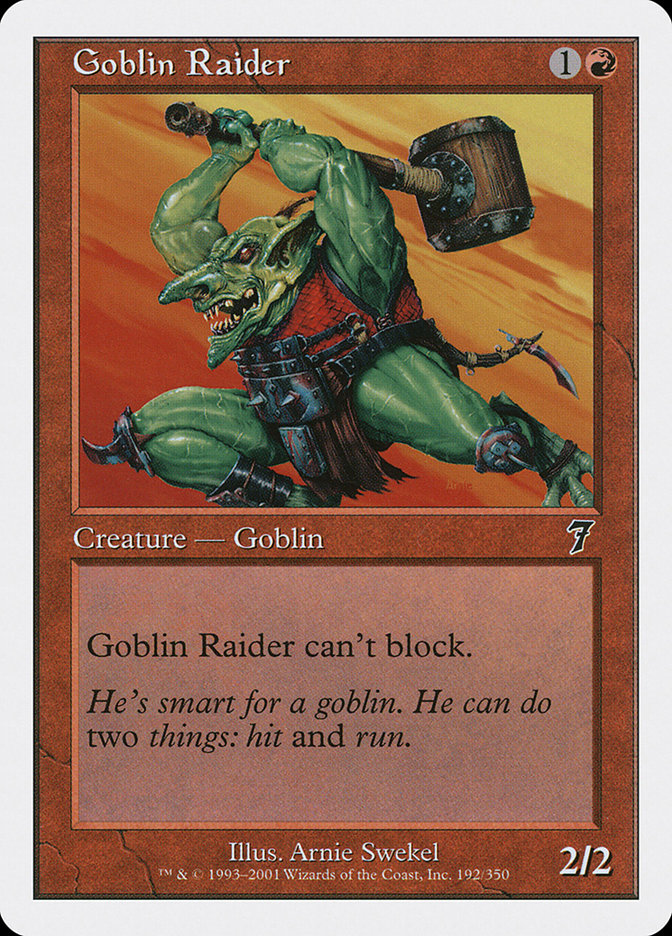 Goblin Raider [Seventh Edition] Foil