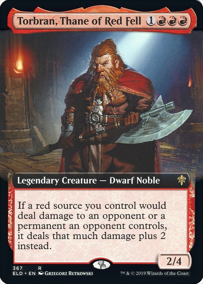 Torbran, Thane of Red Fell (Extended Art) [Throne of Eldraine] Foil