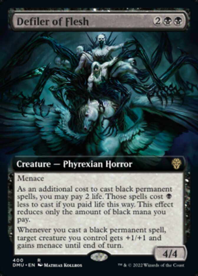 Defiler of Flesh (Extended Art) [Dominaria United] Foil