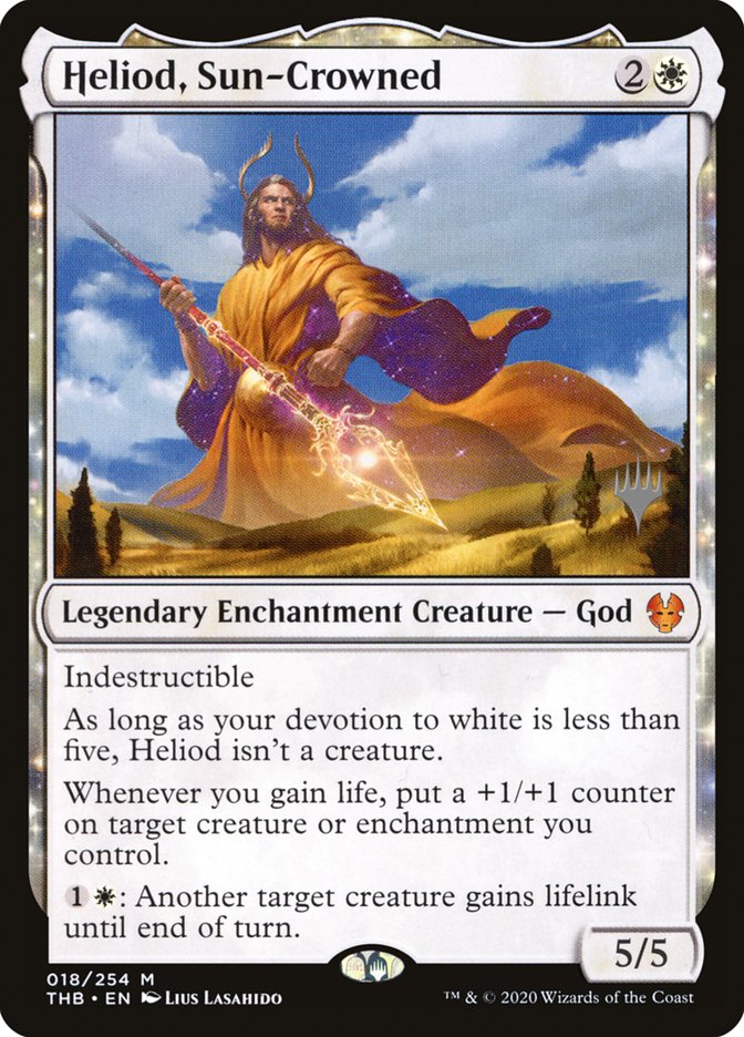 Heliod, Sun-Crowned (Promo Pack) [Theros Beyond Death Promos] Foil