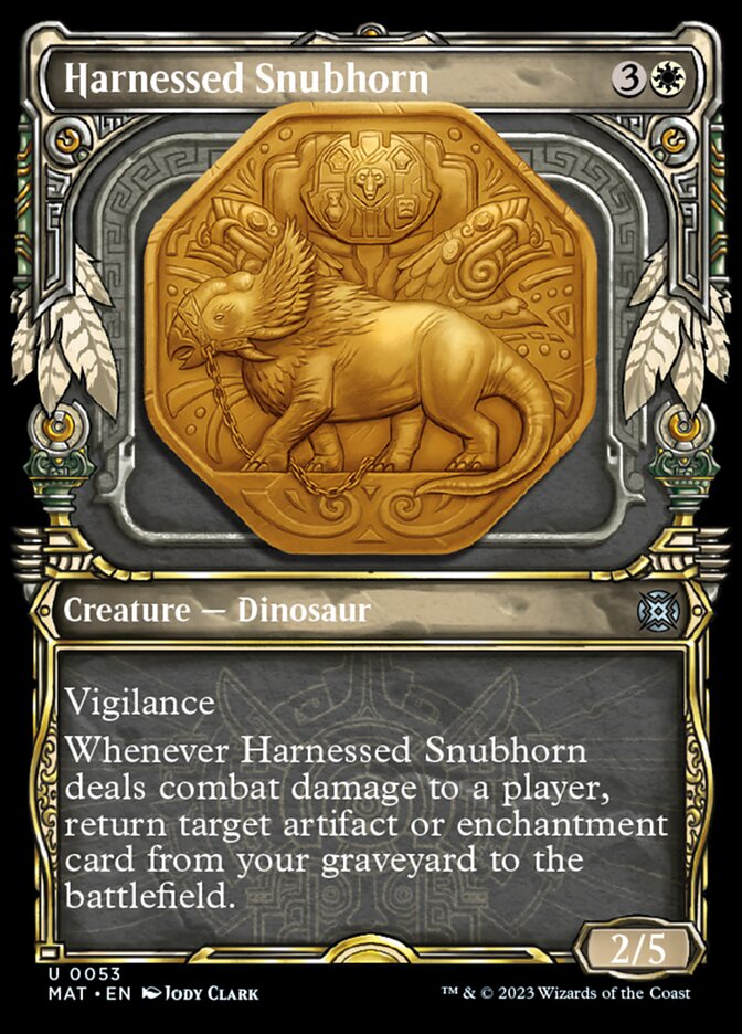 Harnessed Snubhorn (Showcase) [March of the Machine: The Aftermath] Foil