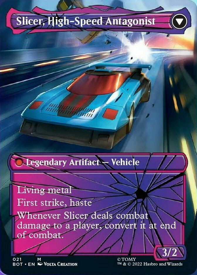Slicer, Hired Muscle // Slicer, High-Speed Antagonist (Shattered Glass) [Transformers] Foil