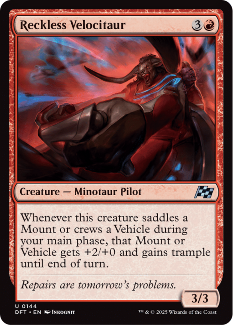 Reckless Velocitaur [Aetherdrift] Foil