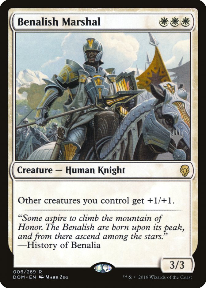Benalish Marshal (Promo Pack) [Dominaria Promos] Foil