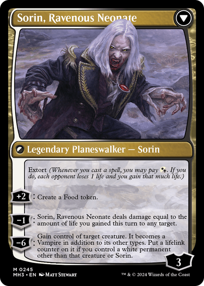 Sorin of House Markov // Sorin, Ravenous Neonate [Modern Horizons 3] Foil