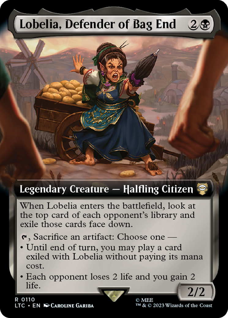 Lobelia, Defender of Bag End (Extended Art) [The Lord of the Rings: Tales of Middle-Earth Commander] Foil