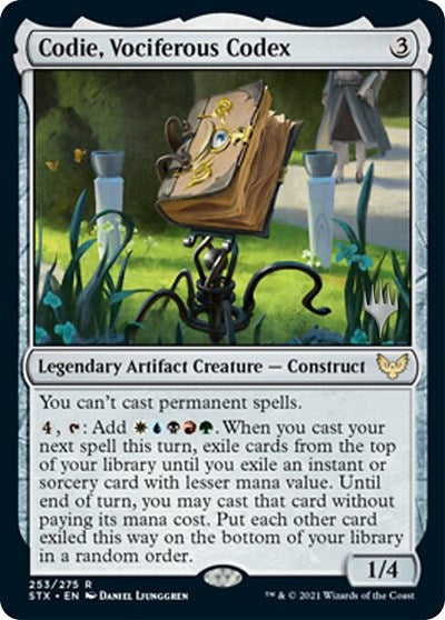 Codie, Vociferous Codex (Promo Pack) [Strixhaven: School of Mages Promos] Foil