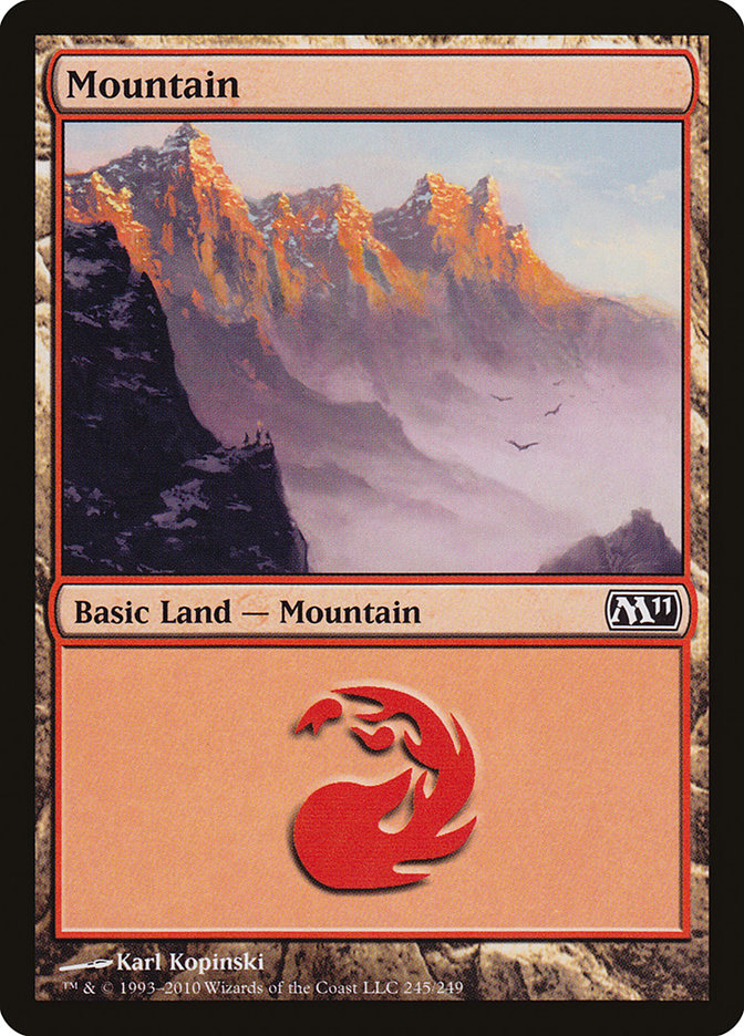 Mountain (245) [Magic 2011] Foil