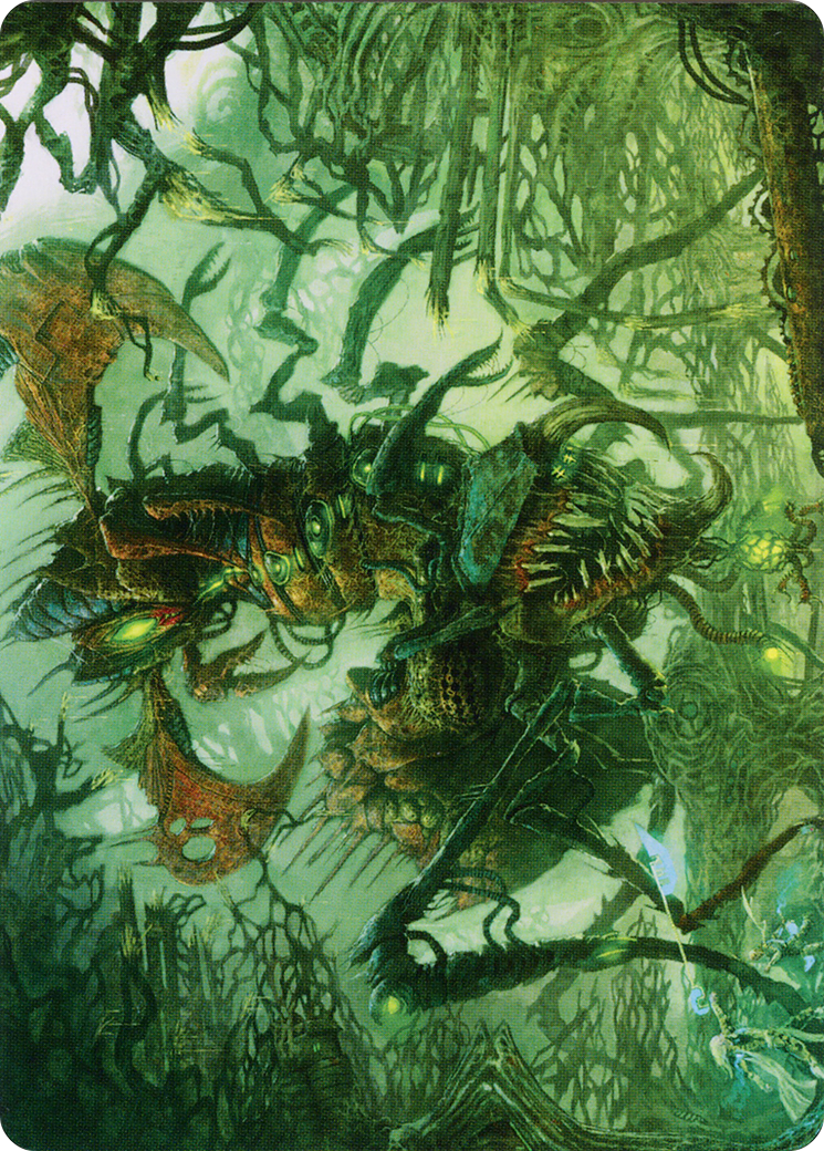 Skyscythe Engulfer // Skyscythe Engulfer  [Phyrexia: All Will Be One Art Series] (Borderless) Foil