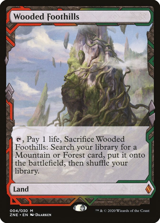 Wooded Foothills (Expeditions) [Zendikar Rising Expeditions] Foil