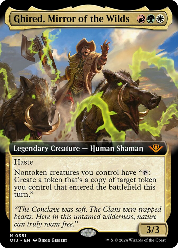 Ghired, Mirror of the Wilds (Extended Art) [Outlaws of Thunder Junction] Foil