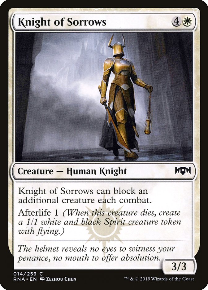 Knight of Sorrows [Ravnica Allegiance] Foil