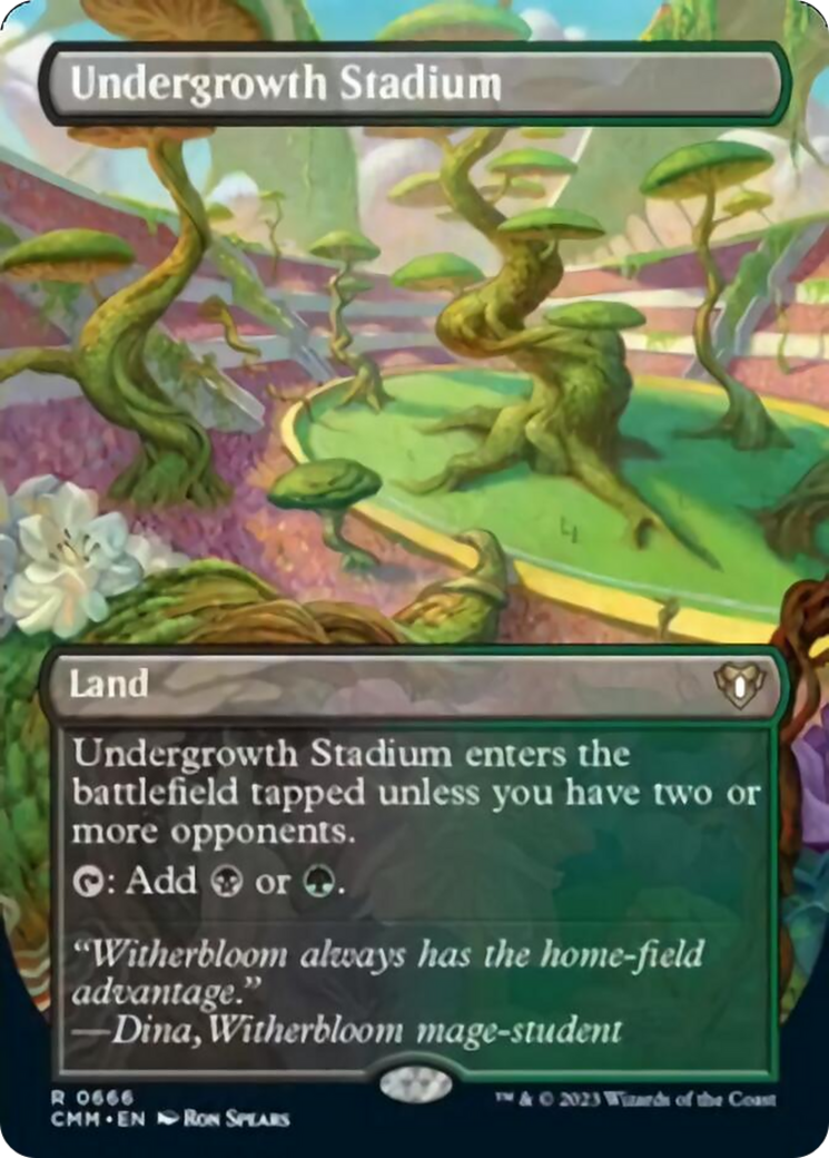 Undergrowth Stadium (Borderless Alternate Art) [Commander Masters] Foil