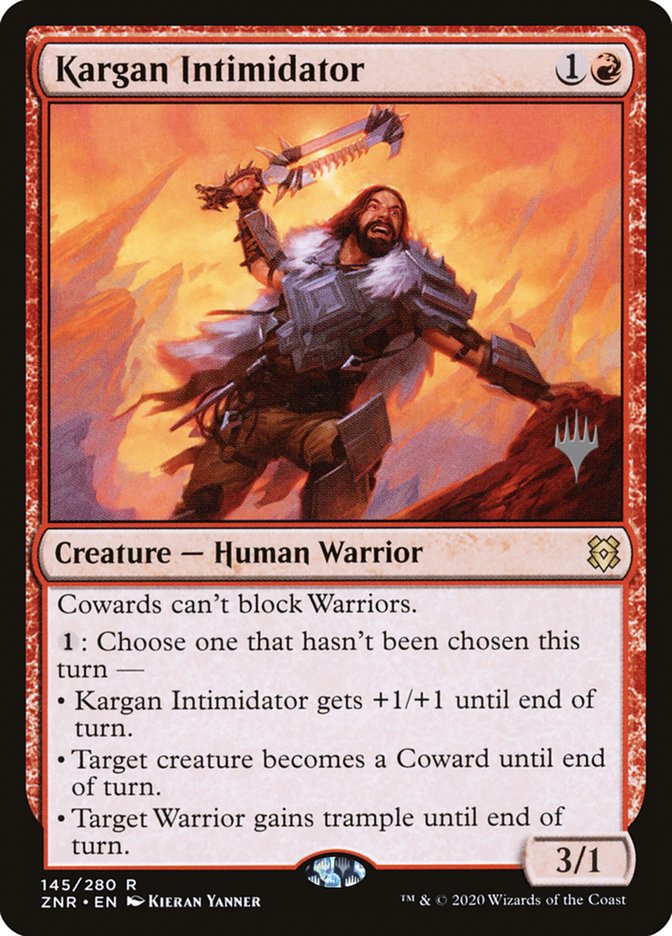 Kargan Intimidator (Promo Pack) [Zendikar Rising Promos] Foil