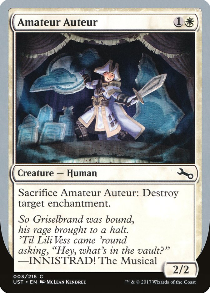 Amateur Auteur (INNISTRAD! The Musical) [Unstable] Foil