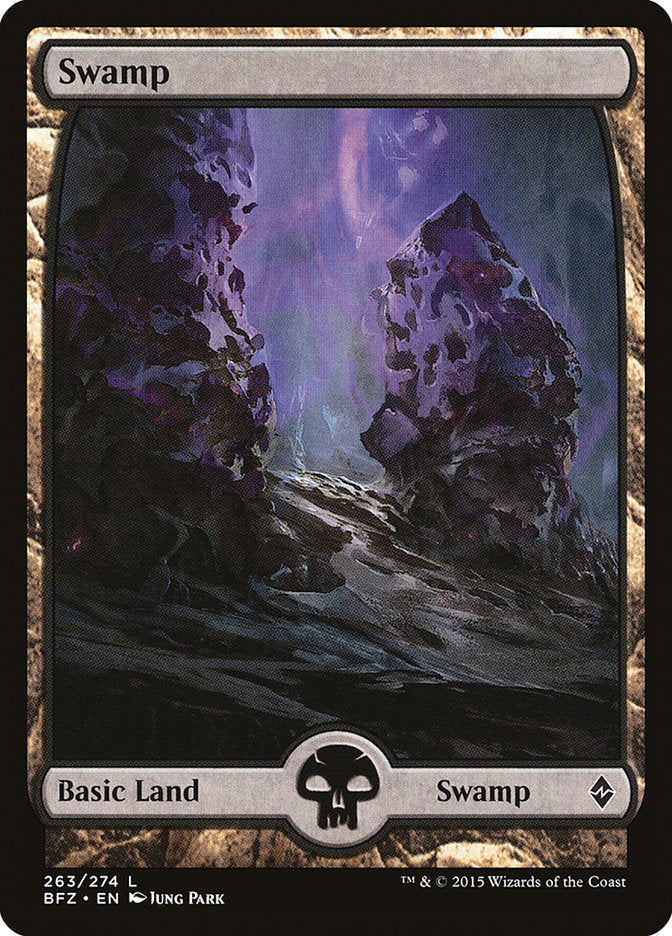 Swamp (263) (Full Art) [Battle for Zendikar] Foil