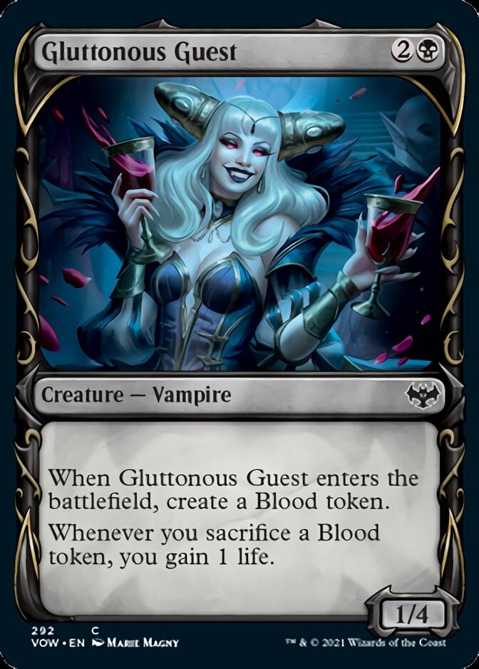 Gluttonous Guest (Showcase Fang Frame) [Innistrad: Crimson Vow] Foil
