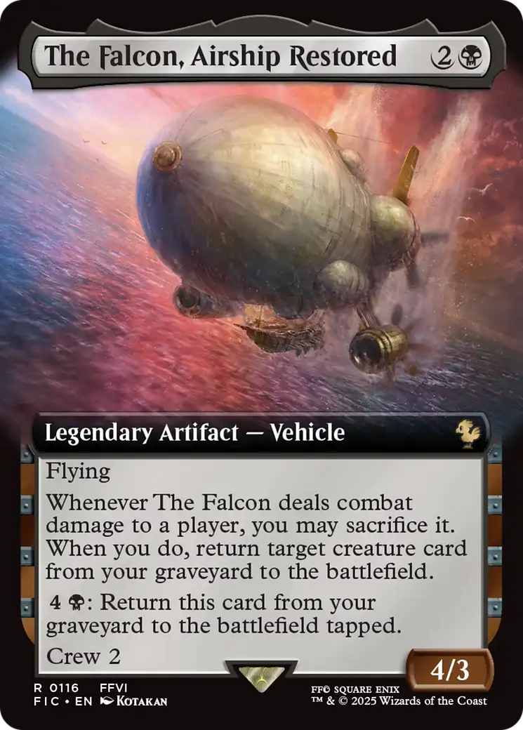 The Falcon, Airship Restored (Extended Art) [FINAL FANTASY Commander] Foil