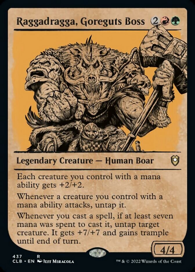 Raggadragga, Goreguts Boss (Showcase) [Commander Legends: Battle for Baldur's Gate] Foil