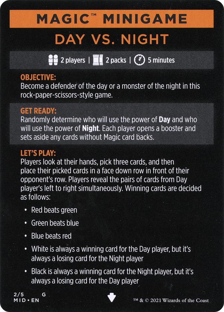 Day Vs. Night // Day vs. Night (cont'd)  [Innistrad: Midnight Hunt Minigames]