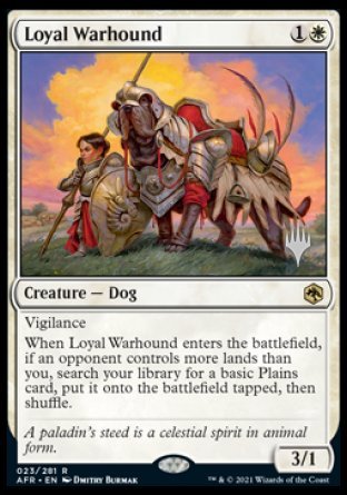 Loyal Warhound (Promo Pack) [Dungeons & Dragons: Adventures in the Forgotten Realms Promos] Foil