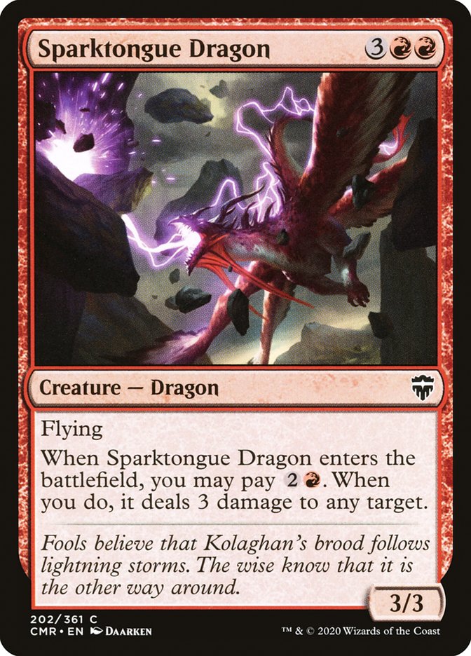 Sparktongue Dragon [Commander Legends] Foil