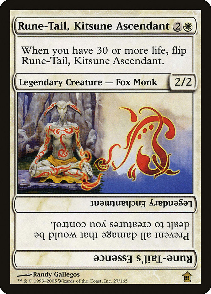 Rune-Tail, Kitsune Ascendant // Rune-Tail's Essence [Saviors of Kamigawa] Foil
