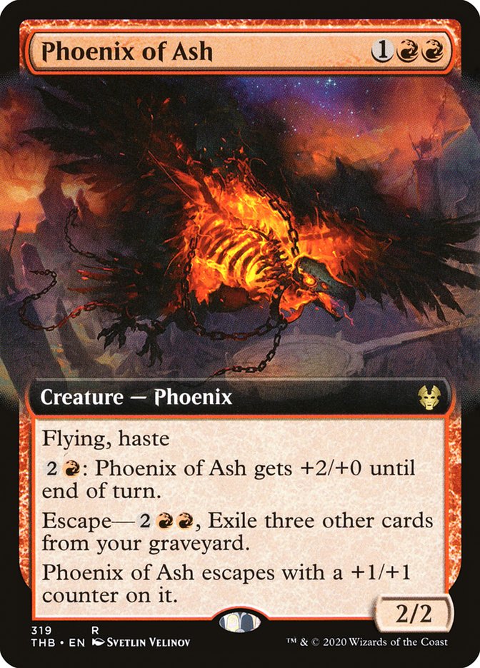 Phoenix of Ash (Extended Art) [Theros Beyond Death] Foil
