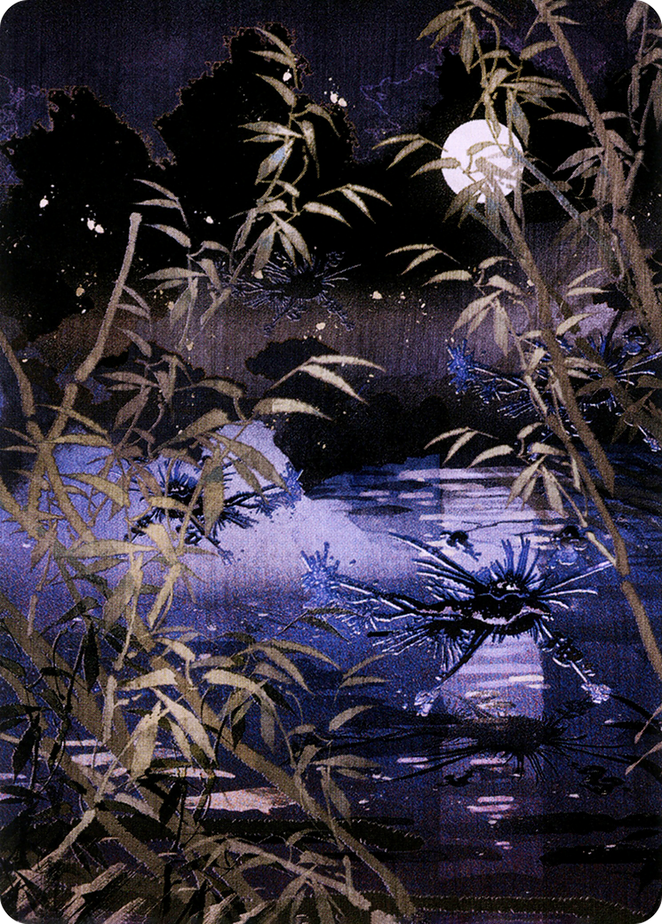 Swamp // Swamp  [Neon Dynasty Art Series] (Borderless) Foil