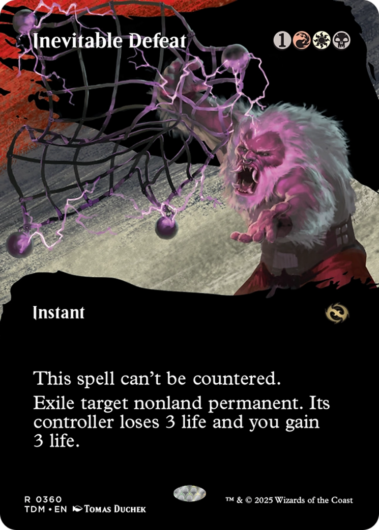 Inevitable Defeat (Borderless) [Tarkir: Dragonstorm] Foil