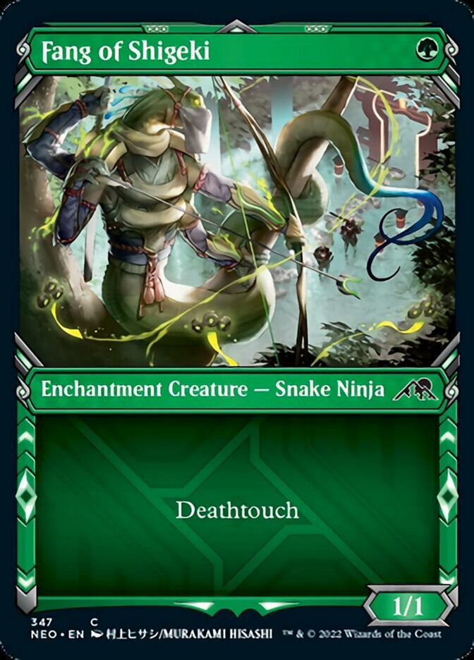 Fang of Shigeki (Showcase Ninja) [Kamigawa: Neon Dynasty] Foil