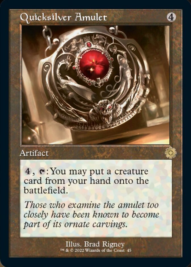 Quicksilver Amulet (Retro) [The Brothers' War Retro Artifacts] Foil
