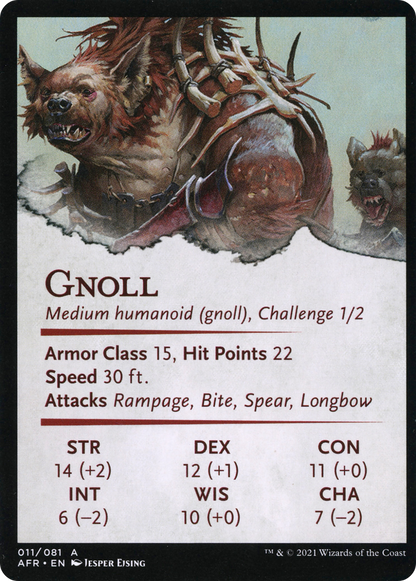 Gnoll Hunter // Gnoll Hunter  [Adventures in the Forgotten Realms Art Series] (Borderless) Foil
