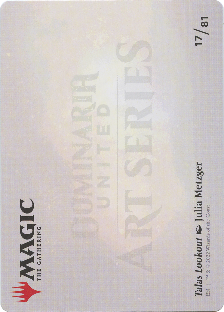 Talas Lookout // Talas Lookout  [Dominaria United Art Series] (Borderless) Foil