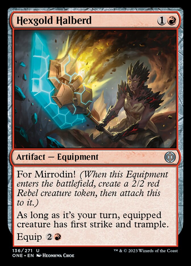 Hexgold Halberd [Phyrexia: All Will Be One] Foil